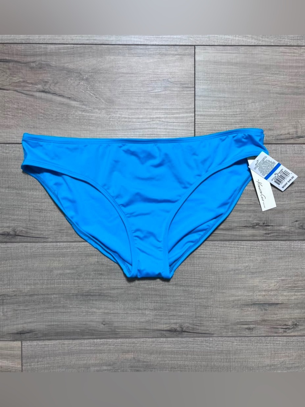 Kenneth Cole New York Womens Lined Bikini Bottom Size XL Cyanide Blue